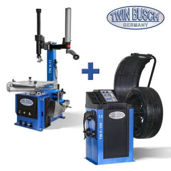 Twin Busch TWF150-X11: Set - Reifenmontagemaschine TW X-11 230V + Reifenwuchtmaschine TW F-150